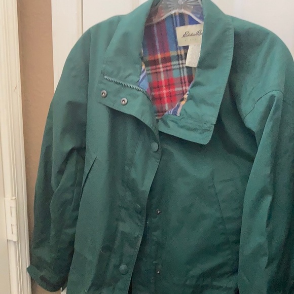 Ladies flannel lined Eddie Bauer jacket medium - Picture 1 of 4